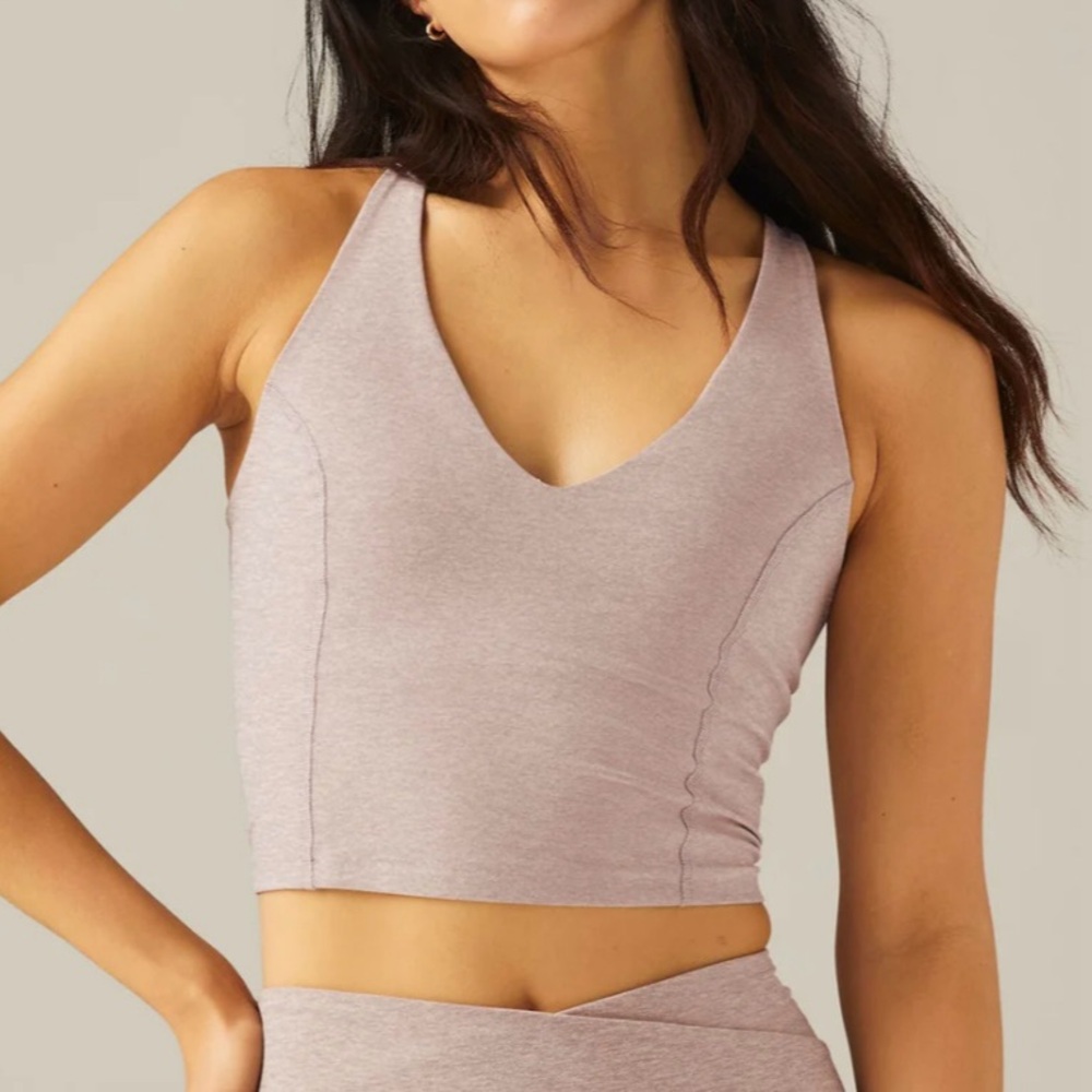 Beyond Yoga Spacedye Crop Tank Top in Chai